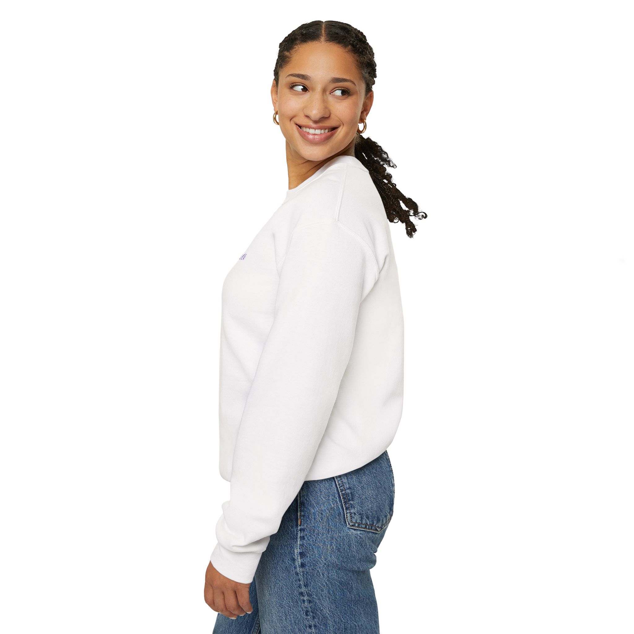 Sweatshirt / Crewneck with Embroidered Text - Women - Image 7